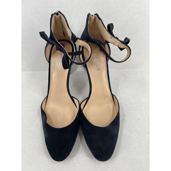 Nine West Cobalt Blue Suede D'orsay Heels - Picture 1 of 6